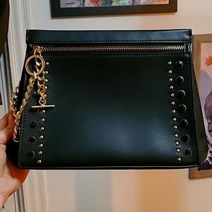 Express Black Studded Clutch
